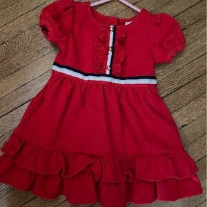 Janie and Jack red white & blue dress ruffles 12-18 months